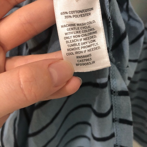 BP Long Sleeve Light Blue & Dark Navy Blue Stripes - Picture 3 of 4